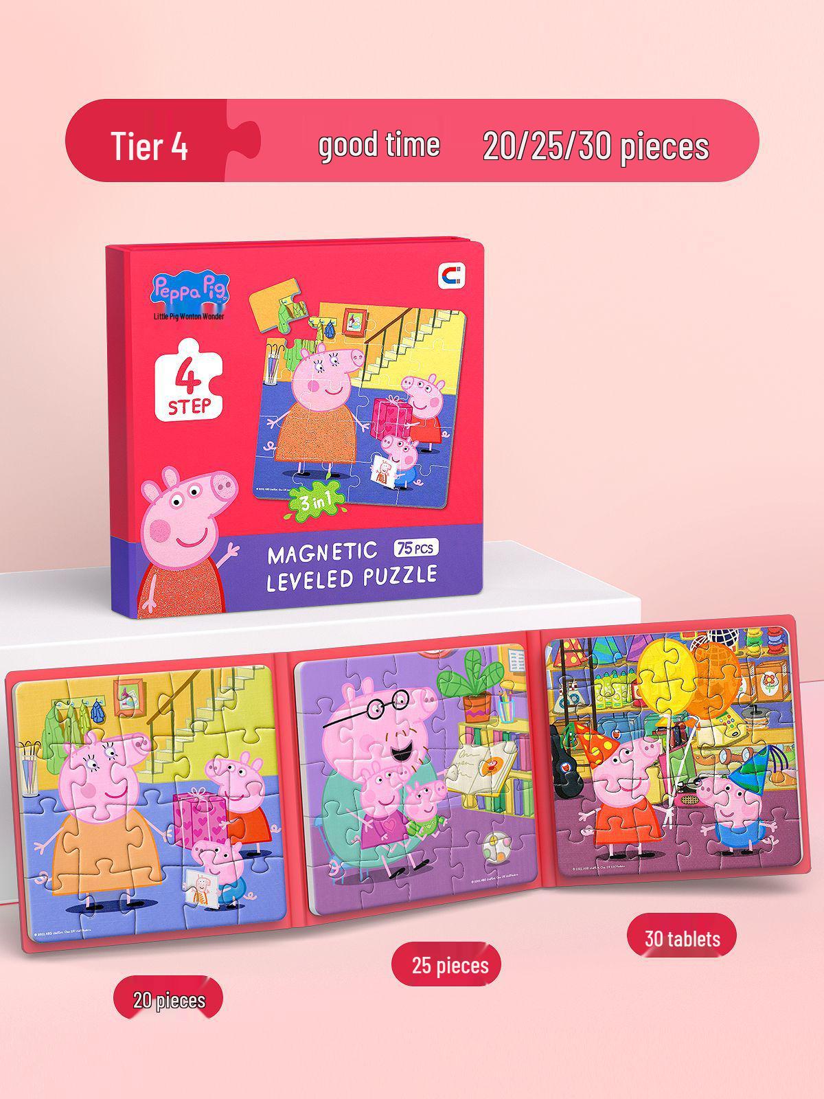 Peppa Pig Magnetic Puzzle for Ages 3-6: Educational Magnetic Picture Puzzle for Kids