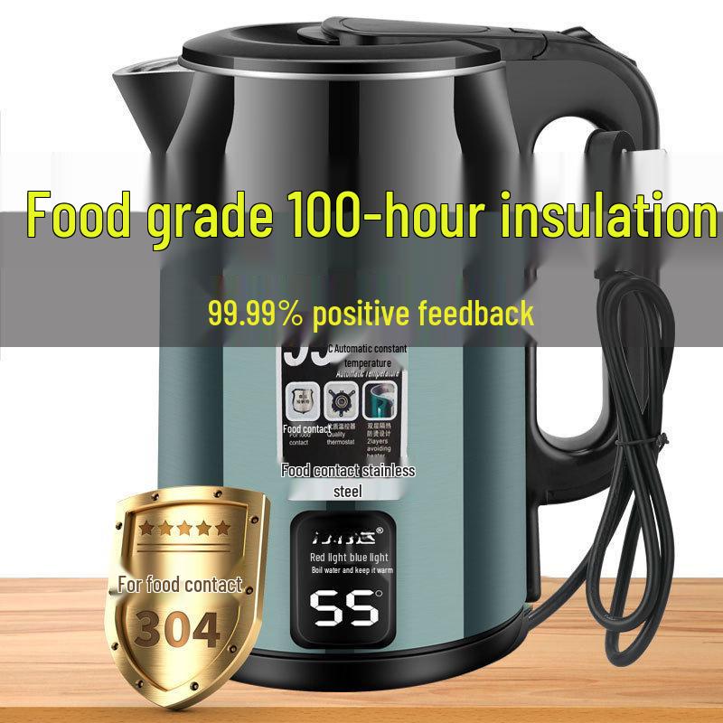 Stainless Steel Electric Kettle with Auto Shut-Off & Temperature Control