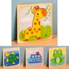 Puzzle 3D en Bois pour Tout-Petit avec Association d'Animaux et Blocs à Emboîtement pour l'Éducation Précoce