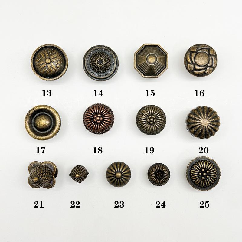 Runder Vintage-Schubladengriff aus Zinklegierung für Schränke und Möbel