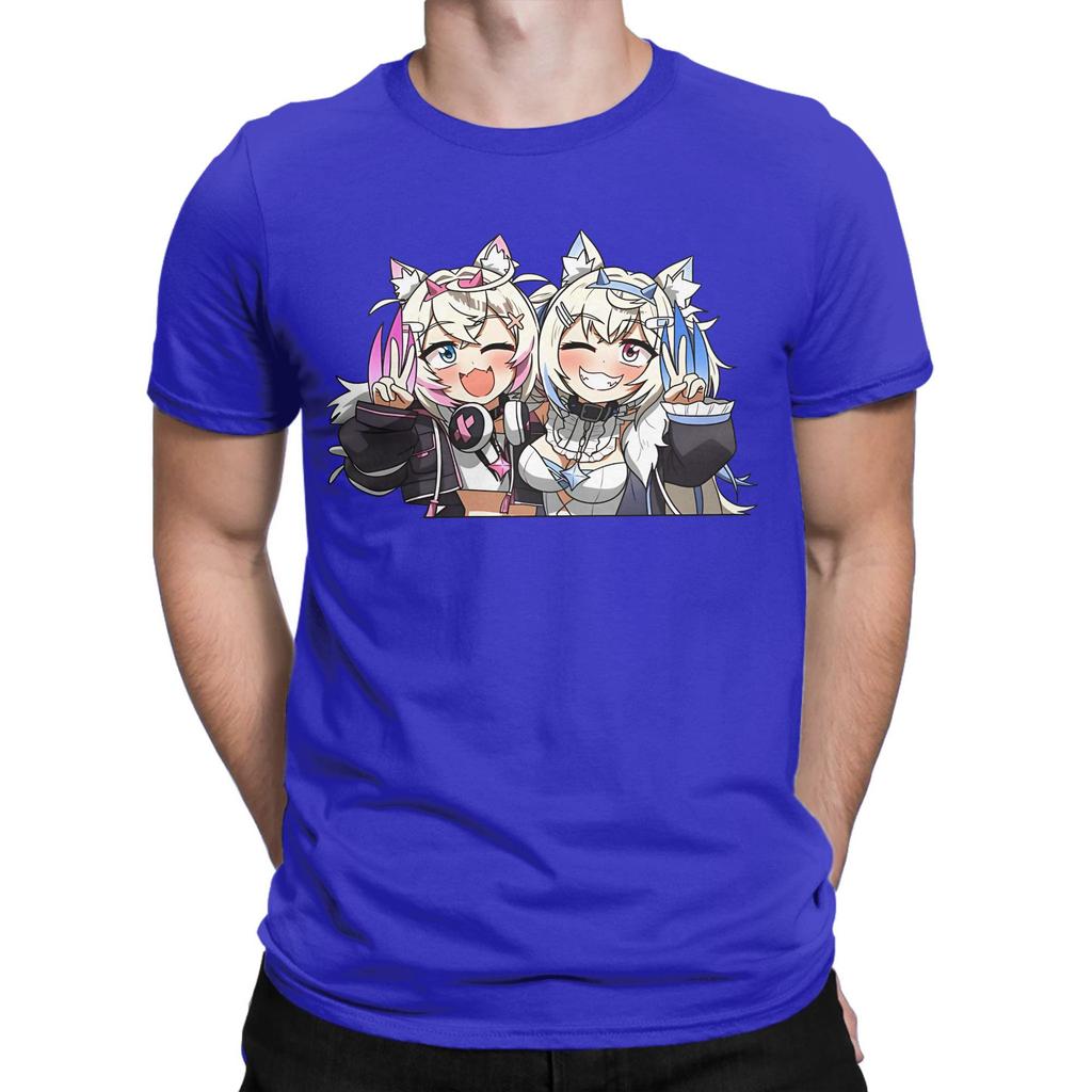 Men Women Graphic Fuwamoco bau Bau Hololive  Tee T Shirt Pure Cotton  T-shirts Clothes