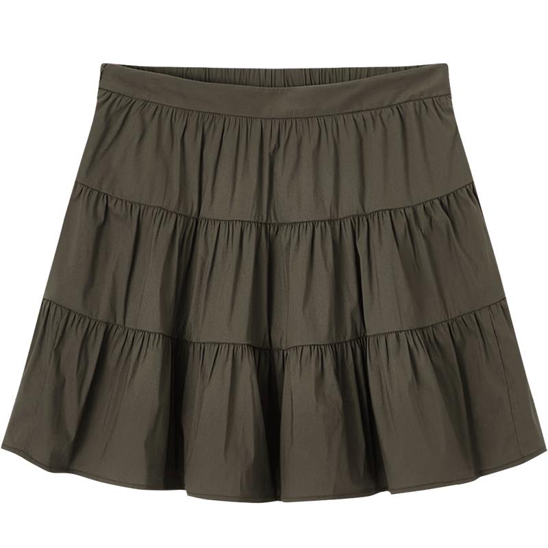 Aijutu Women s Summer Tiered A-line Mini Skirt XL