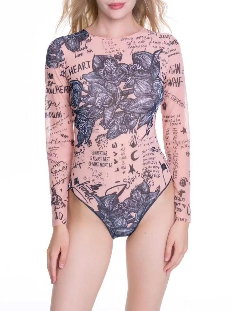 Russian Women's Mesh Sun Protection Swimsuit