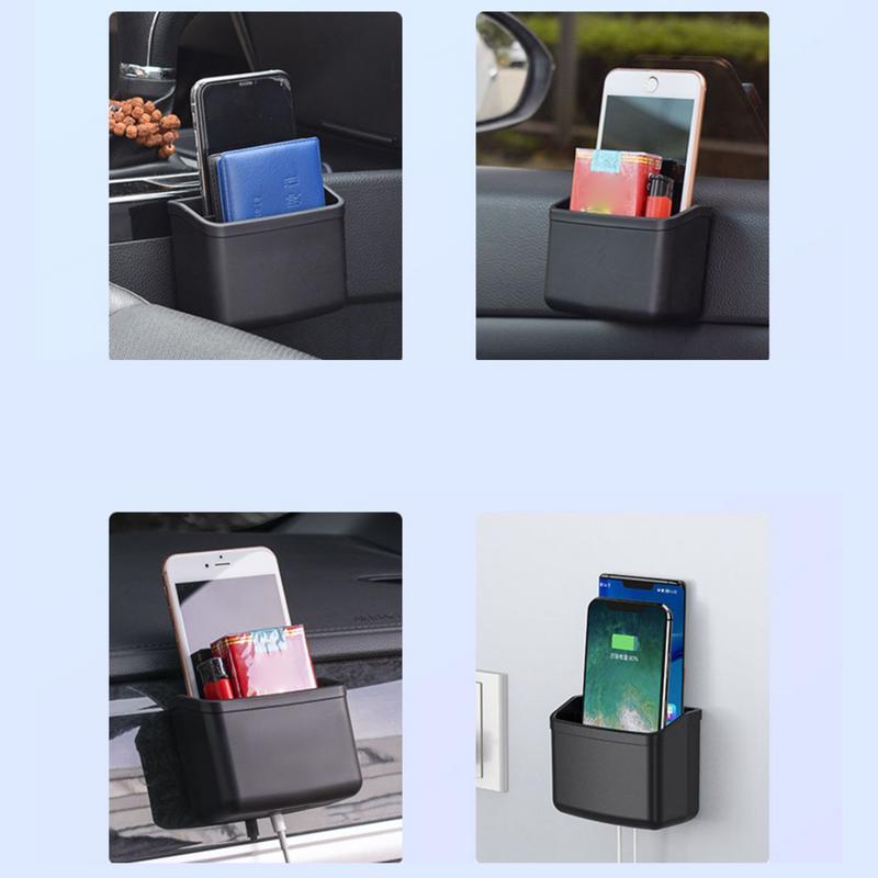 Car Seat Storage Box Multifunction Car Side Pocket 2 Compartments Car Organizers And Storage With Phone Charging Hole Car