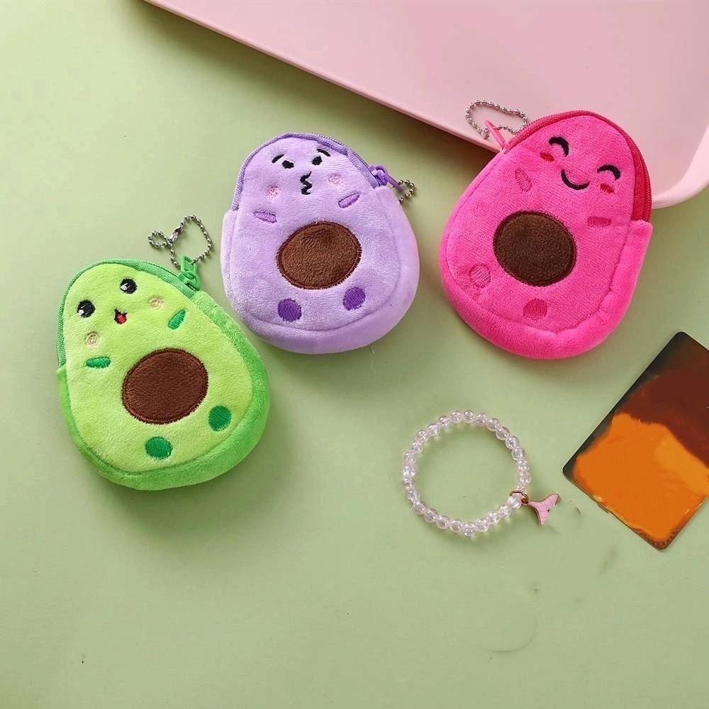 Fashion Children Money Pouch Kids Cartoon Small Coin bag Avocado Plush Purse Wallet Key Case Bags