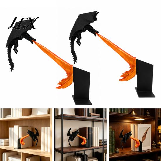 Dragon Figurine with Realistic Scale Texture Bookshelf Ornament, 3D Printed Fire-Breathing Dragon, Fantasy Flying Mysterious Room Accessories