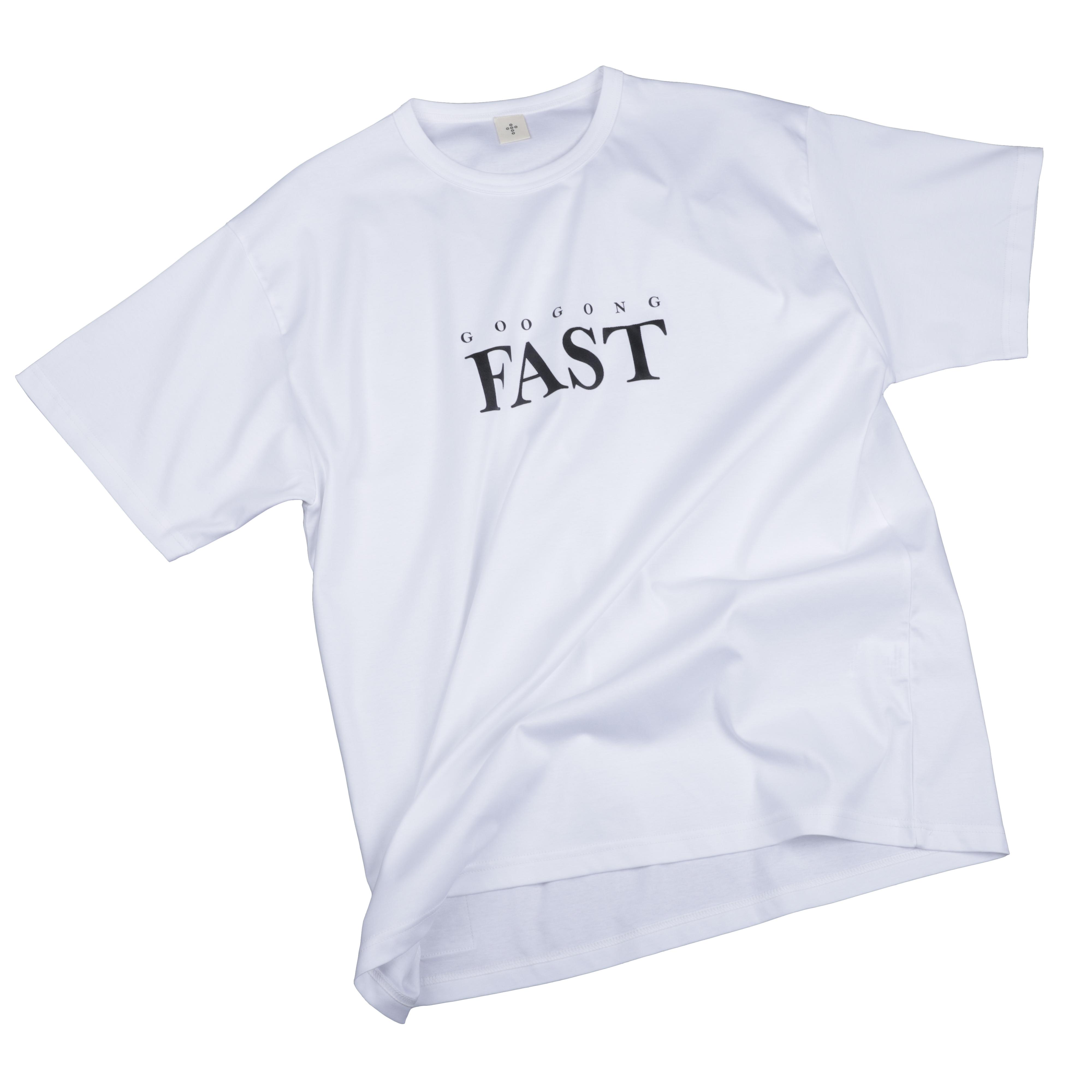 Gu Gong Fest Oversized Logo Print T-Shirt (White-Black)
