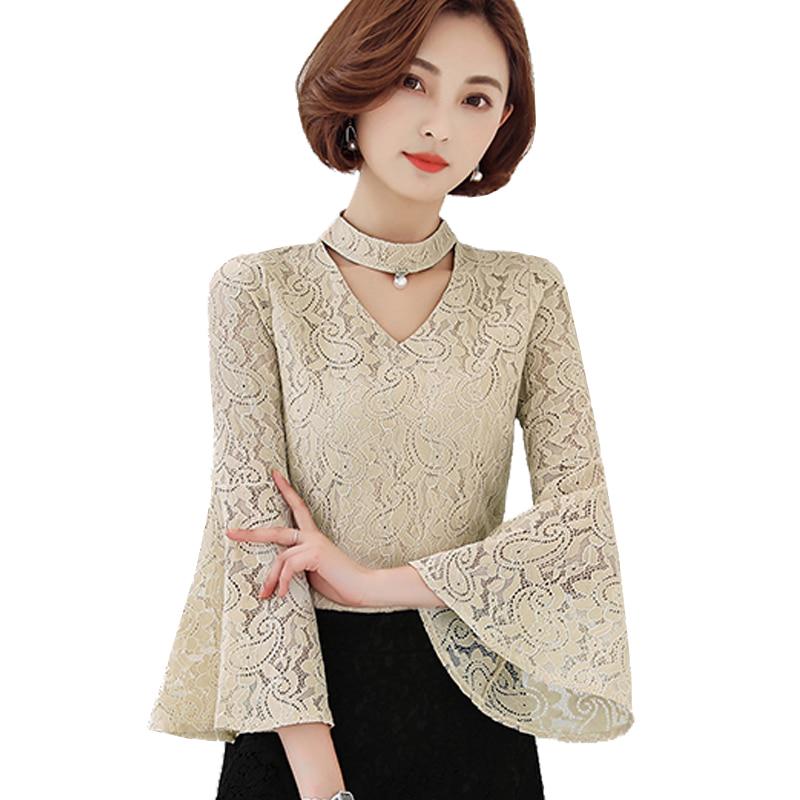 

SURWENYUE кружевная женская блузка с рукавами с V-образным вырезом L абрикосовый