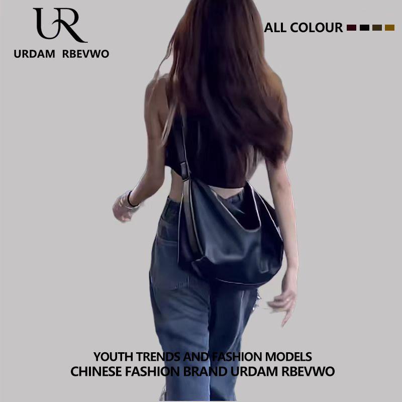 

Urdam Rbevwo Brand Tote Bag Women s Large Capacity 2025 New Arrival Advanced Texture Work Clothing Messenger Bag Black