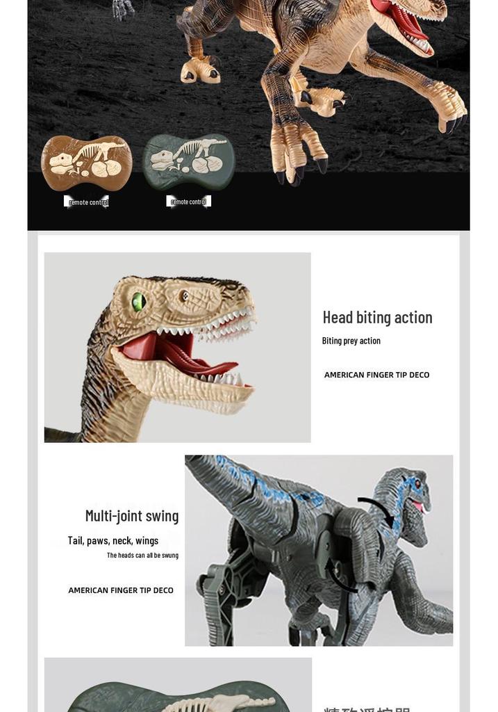 Children's 2.4G Wireless Remote Control Mechanical Dinosaur with Lights and Sound