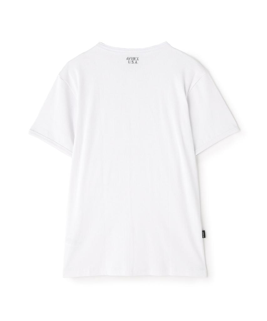 AVIREX DAILY RIB HENRY NECK TEE 6143504