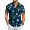 Men's Casual Loose Fit Hawaiian Short Sleeve Shirt Lightweight Button Down Tropical Printed Shirt for Summer Beach Vacation