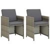 Maison Exclusive - Chaises de jardin lot de 2 avec coussins Résine tressée Gris