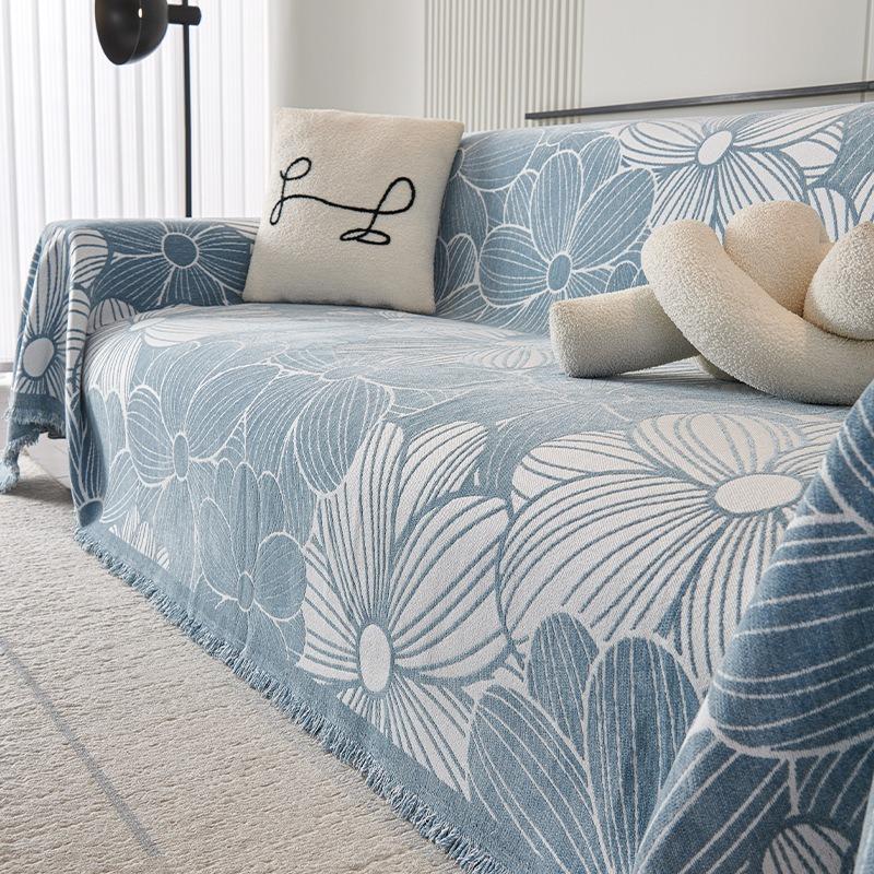 

Утолщенный шенилл хлопчатобумажная нить чехол для дивана одеяло простая подушка Ins ветрозащитное полотенце для волос модное одеяло для обеда полотенце для дивана 180x130cm 1pcs