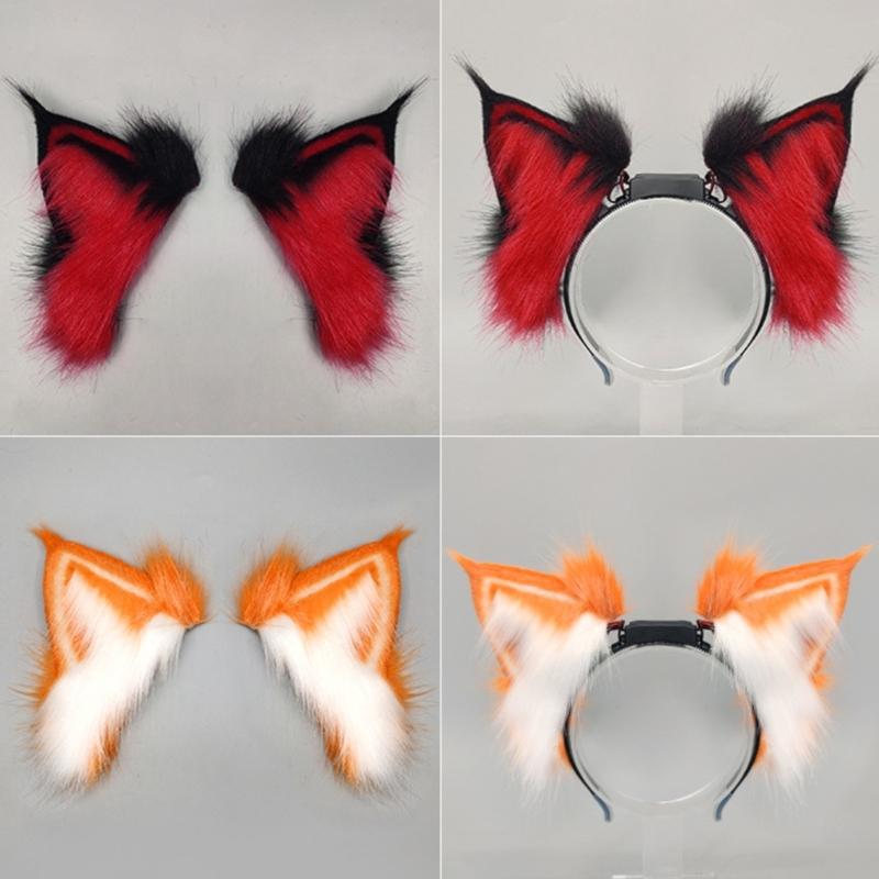 Lynx Ear Headband Sweet Girls Dynamic Ear Cosplay Beast Ears Fursuit Masquerades Halloween Cosplay Party