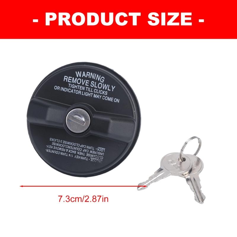 Black Locking Fuel Cap with 2 Keys, 12495845 Fuel Tank Cover with Seal Edge for Daily Driving, Routine Vehicle Use, and Regular Road Care Needs