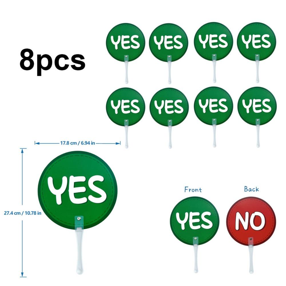 8pcs Yes/No KT Board Right/Wrong Hand Held Response Card Hold Up The Sign School Competition