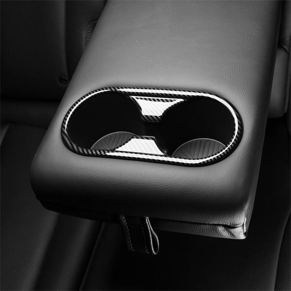 Carbon Fiber Style Rear Sear Water Cup Holder Cover For Hyundai Ioniq 5 / Ioniq 5 N -2025 LHD RHD