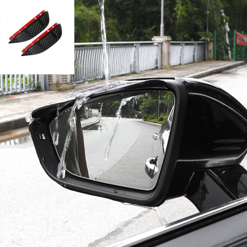 Rear Rearview Side Glass Mirror Trim Frame Rain Shield Sun Visor Shade Eyebrow For Subaru Outback 2015 2016 2017 2018 2019 2020