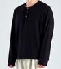 Beoteunseoul Ecocosy Henley Neck Knit T-Shirt (Black)