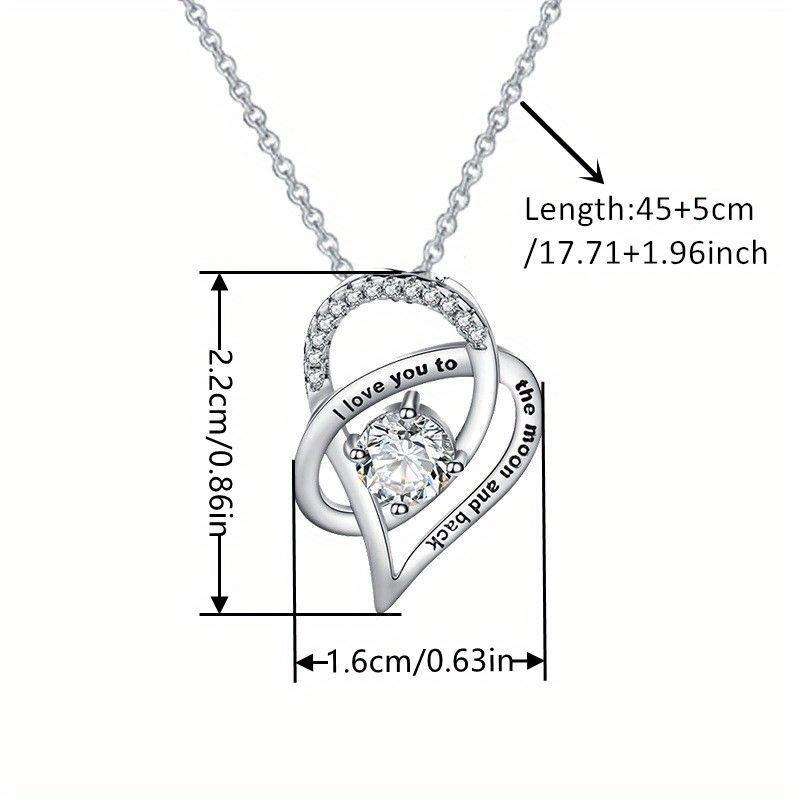 

Gift Box Heart I Love You Necklace for Granddaughter - Elegant Jewelry with Heart-Touching Card for Valentine’s Day United States
