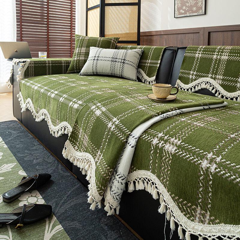 

Special-Shaped Irregular Sofa Cushion New Four-Season Universal Chenille Straight Row Non-Slip Cover Cloth Towel Seat Cushion 70*70cm