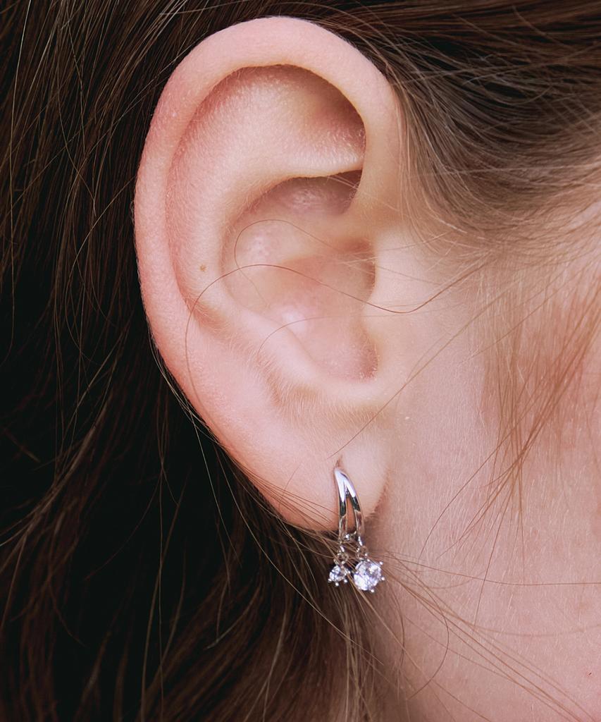 St.Scott London Two-Drop One-Touch Earrings / Stj-Eb1739