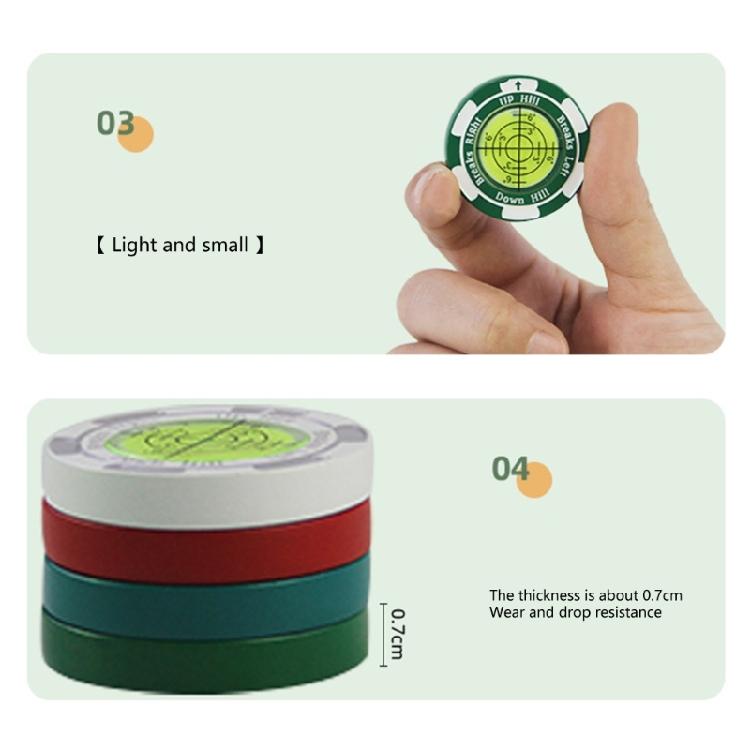 Golfball Mark Bubble Levels Measuring Tool Golfs Putting Aid Tool Round Bubble Levels High Precisions Reader Easy to Use