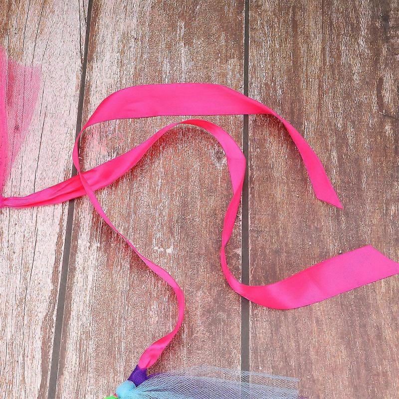 Pet Clothes Dog Gauze Skirt Rainbow Color Dress with 1Pcs Party Tutu