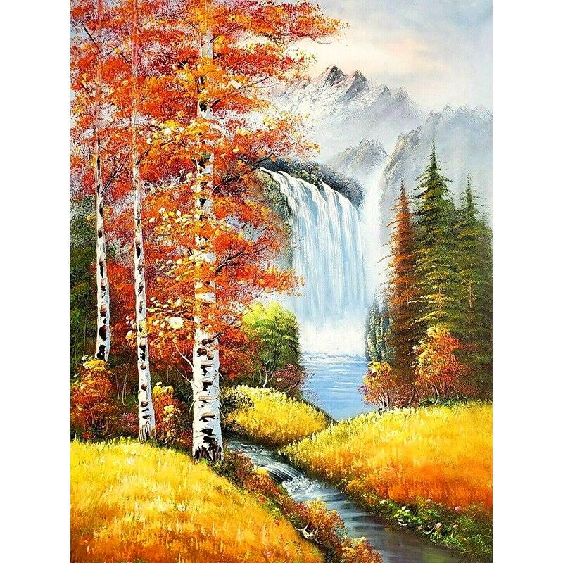 5D DIY Diamond Painting Kit Great Falls Characters Diamond Embroidery Rhinestones Decorations for Home