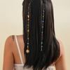 2Pcs Headwear Exquisite Sun Moon Pendant Multicolored Stone Bead Hair Additions  for Braids