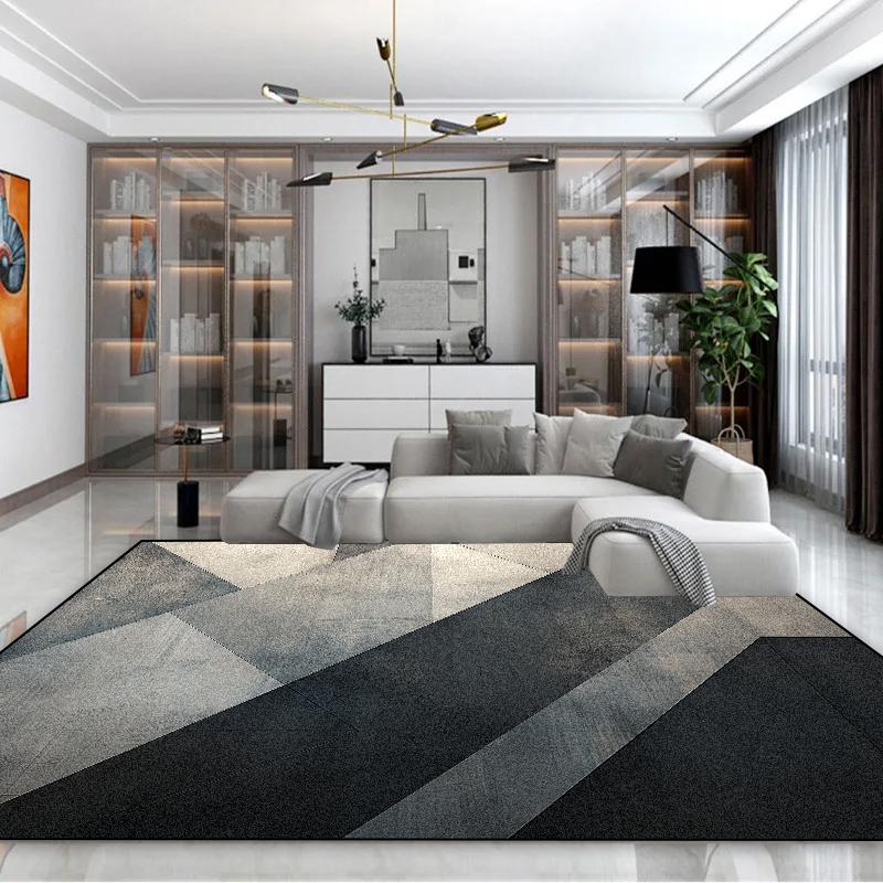 Modern Luxury Geometry Carpet Large Area Living Room Decoration Home Rugs Non-slip Sofa Coffee Table Mat Comfort Bedroom Rug