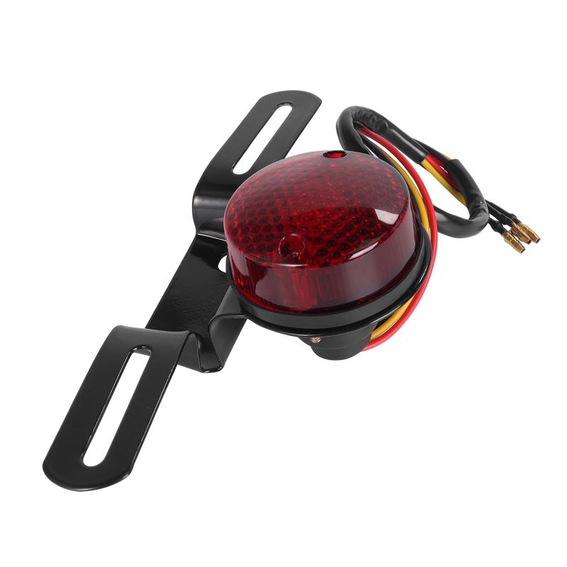 

Motorcycle Tail Light With License Plate Bracket Motorcycle Modified Retro Brake Lights License Plate Lights 1pc