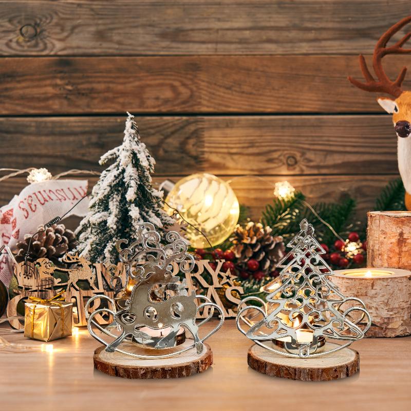 Christmas Candlestick Christmas Decorations Home Decor Elegant Classic Christmas Theme Scene Setting Various Styles