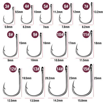 1 Box High Carbon Steel Circle Fishing Hooks Freshwater Fishhook Hole Strong Carp Fish Tackle High Quality