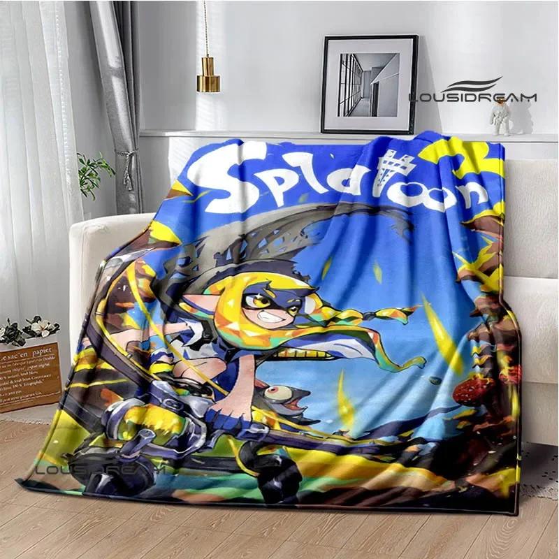 3D Cartoon game Splatoon printed blankets Picnic blanket Warm Flannel blankets Home bed linings blankets for beds Birthday Gift