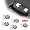 Car Stickers For Alfa Romeo 5/10PCS 14mm Car Remote Key Sticker Aluminum Badge For Alfa Romeo 159 Sportwagon Giulietta Mito 147