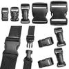 2pcs Black Curved Buckle Lock 20/25/50mm Side Release Buckles  Outdoor Tool
