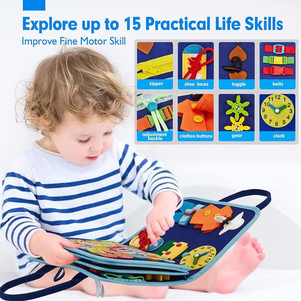 Montessori DIY Felt Busy Board: Infant Sensory & Educational Toy for Early Learning