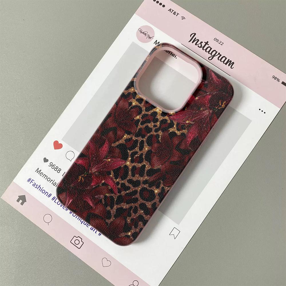 Sexy luipaardprint bloemen Telefoonhoesje Geschikt Voor IPhone 17 Pro Max Air 16 15 Plus 14 13 12 11 Hoesje Cover Voor IPhone 16 Plus