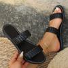 Slippers Women's Summer New Woven Women's Slippers Outside Wearing Beach Cool Slippers