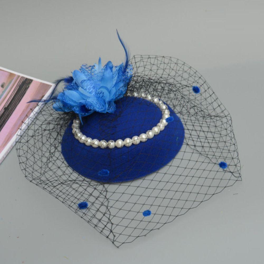 Fascinator Elegant Retro Birdcage Veil Hat Black Veil Top Hair Accessories Bridal Face Veils
