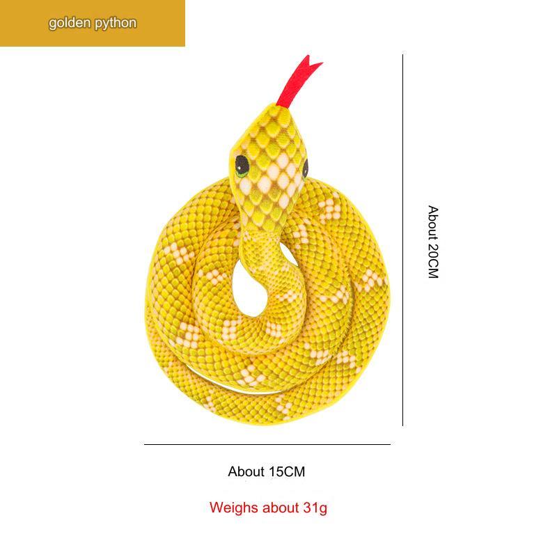 New Plush Cat Toy Realistic Snake Design With Interactive Sound Perfect For Pets To Chew And Play 33g