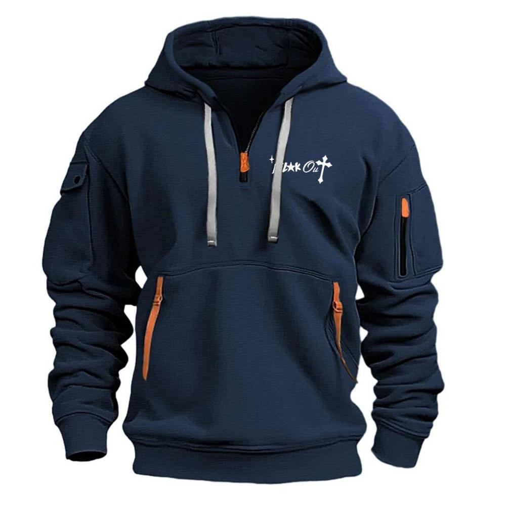 Neue Herren Hoodie Quarter Zip Hoodies Tasche Sport & Outdoor Streetwear Cool Casual Frühling Herbst Kleidung Hoodies Sweatshirts