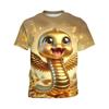 Terror Snake 3D Printed T-shirt Men's Animal Snake Pattern Round Neck Clothing Summer Fashion Street Casual Short Sleeve Tops