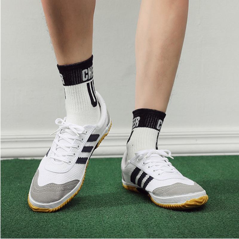 Women's Flat Shoes Spring Plus Print Single Shoes Lace Up Thick Sole Casual Personalized for Students