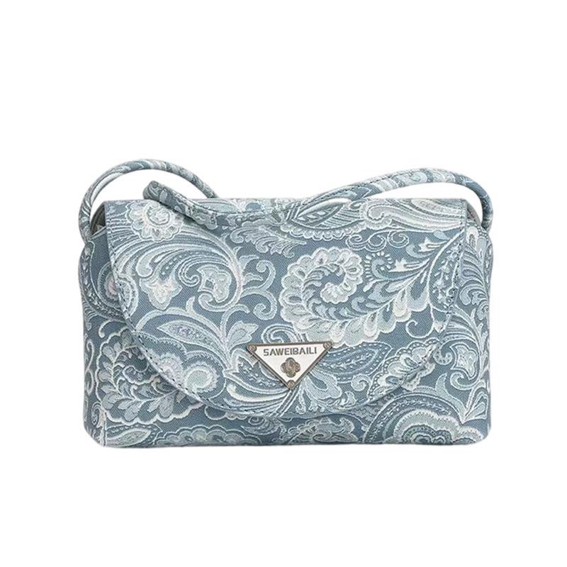 

Large capacity handbag women s 2024 new fabric printing letters retro fashion commuter tote bag