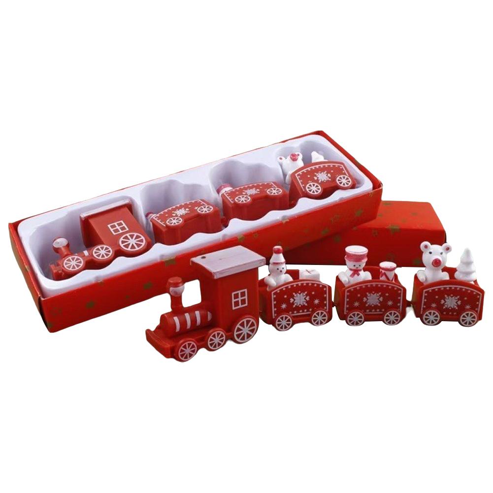 Mini Christmas Train Box Set Christmas Cake Decoration Ornaments Plastic Baking Decoration Children's Toys Happy New Year 2026