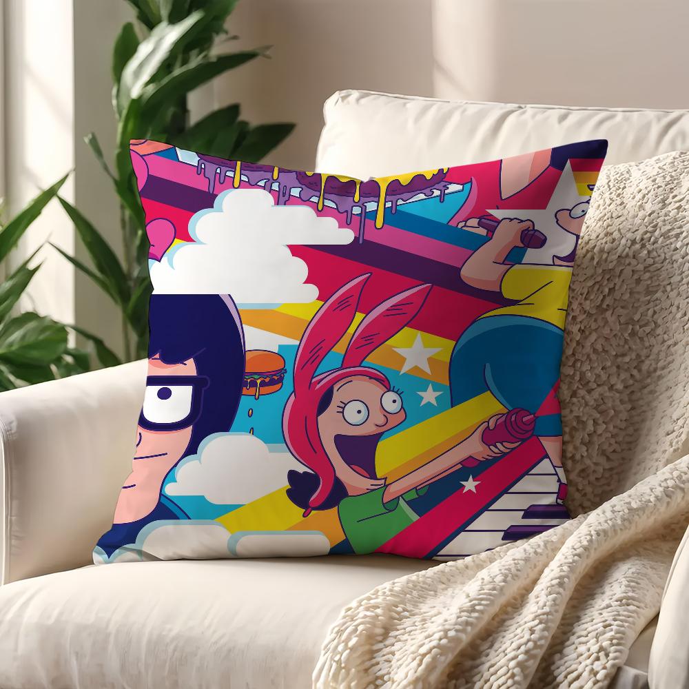 Cartoon B-Bobs Cute B-Burgers cool cushion cover Pillow Cover Home Sofa living Decoration Room  Office Car Nordic Simplicity