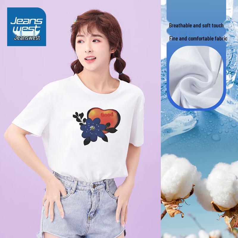 Jeanswest Women s Printed Cotton T-Shirt M